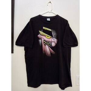 Vintage Pink Panther Fedora Hat Graphic Cartoon Tee Black Port & Co Size XXL